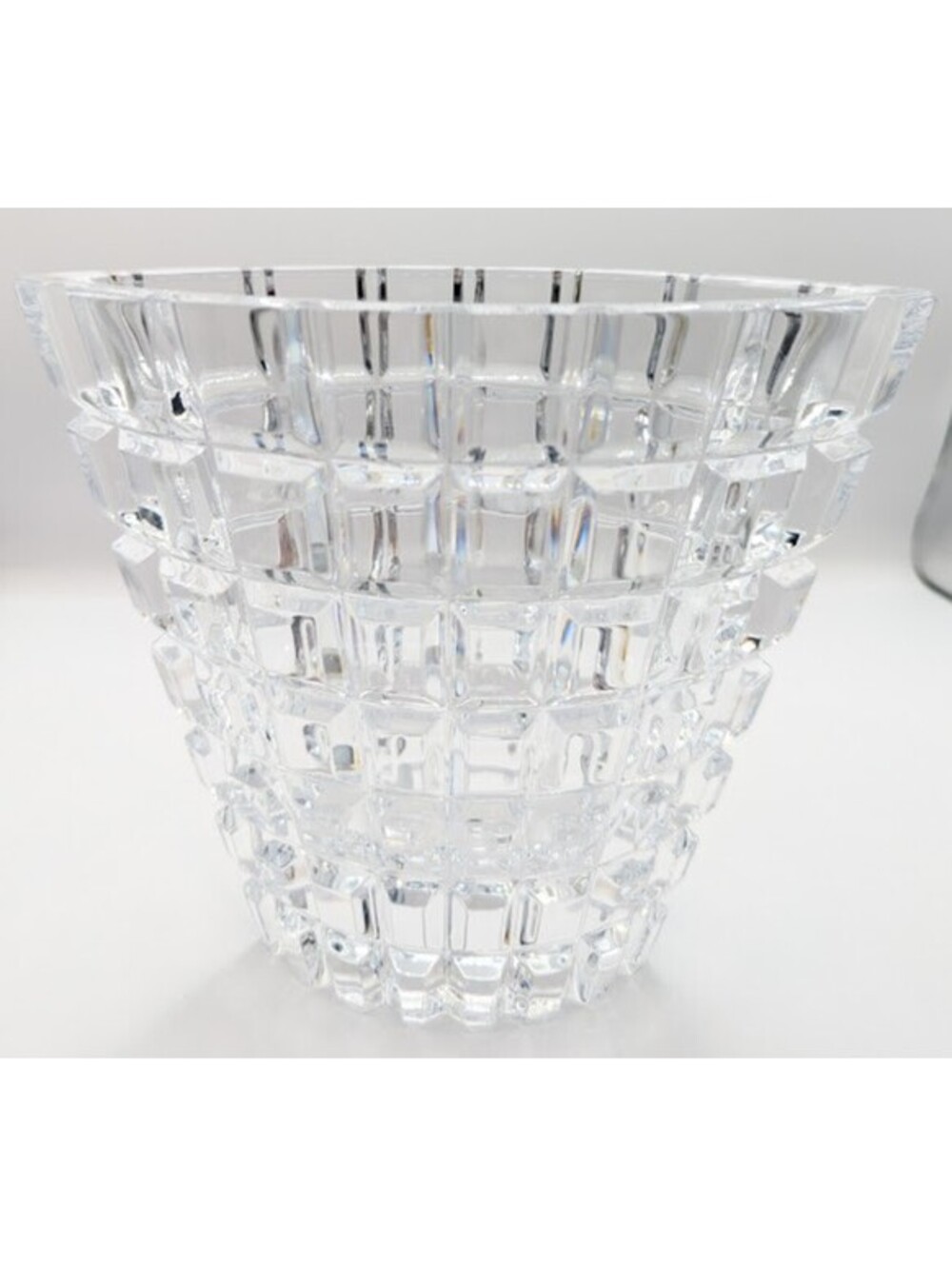 Mikasa Atrium Clear Pocket Vase Heavy 24 Lead Crystal‎ 6" Slovenia Block Cube